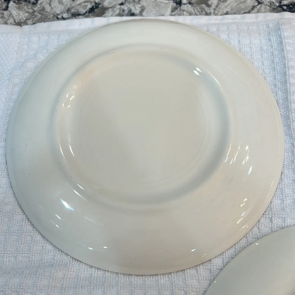Three Vintage Homer Laughlin Golden Wheat 9.25 inch Plates